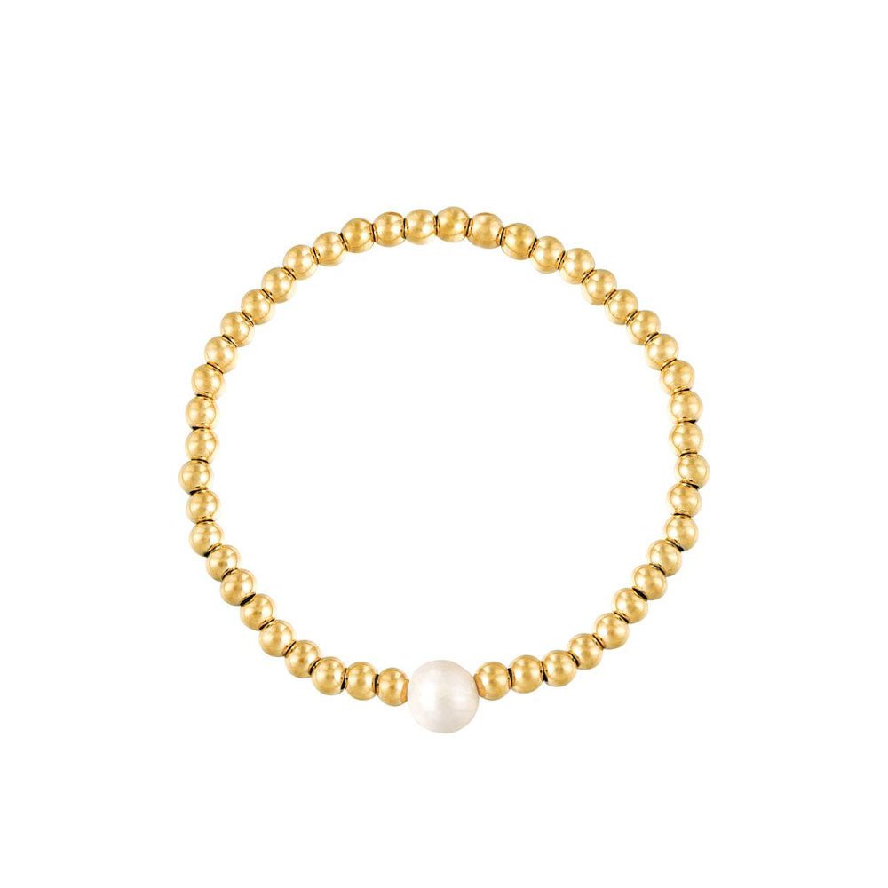 Armbänder - Kugelarmband mit Perle - Gold - Beau Soleil Jewelry