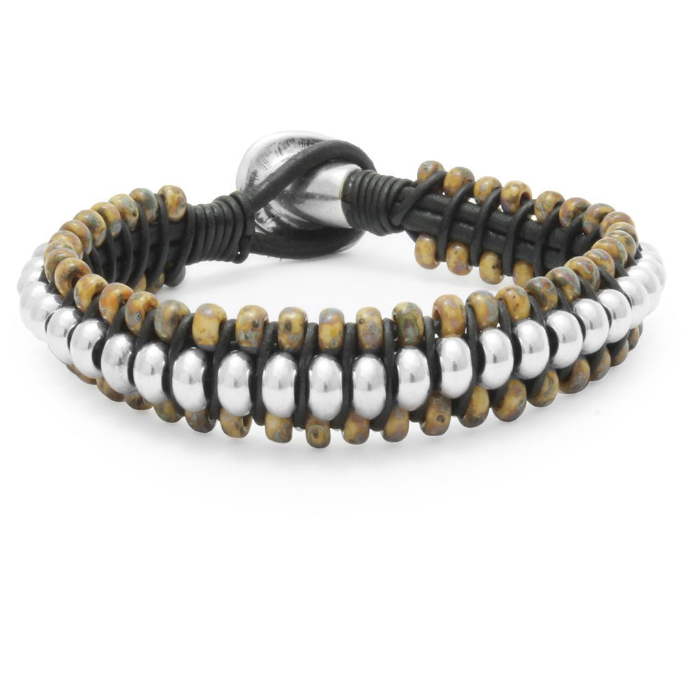 Beau Soleil Schmuck Kollektion - Lederarmband Bohemian Braun - Braun - A921_earth - braun - 18 - Beau Soleil Jewelry