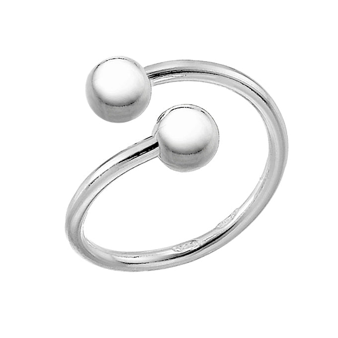 925 Silber Schmuck - Sterling Damen Silber Ring mit Kugeln - 54 - R300 - Beau Soleil Jewelry